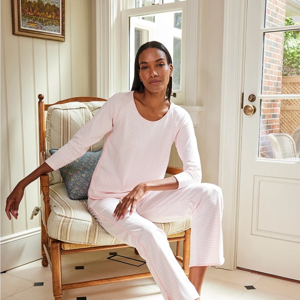 Women's Pink Striped Pajama Lake Pajama Set